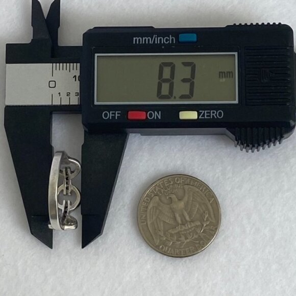 Silver Plated 8MM Cubic Zirconia Circle Bar Band Ring Size 8.75 - Picture 13 of 16